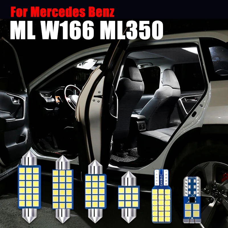 

For Mercedes Benz ML W166 ML350 ML 350 12PCS 12V Car LED Bulbs Interior Reading Lamps Foot Lights Trunk Lights Accessories