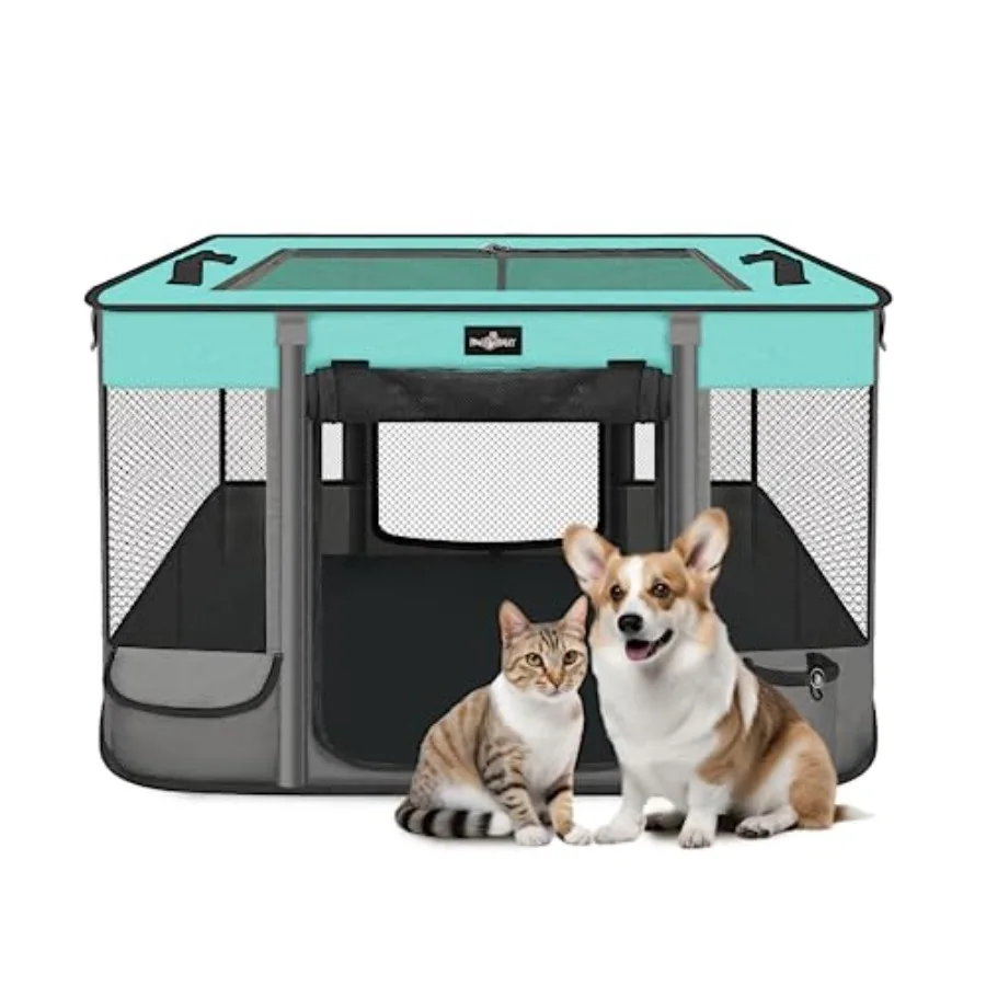 

Foldable Pet Kitten Playpen Waterproof Portable Dog Cat Playpen Kennel Tent for Small Cat Dog Retractable Shade Cover with Free