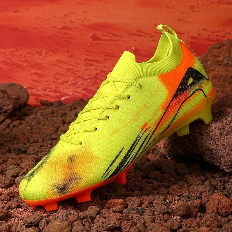 New Men Football Boots Soccer FG Ultralight Match Drop Shipping Cleats Soccer Shoes Training Shoes Outdoor Non-Slip Long Spikes