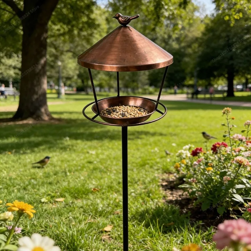 For bird feeder wrought iron outdoor decoration garden garden insert wrought iron bird feeder