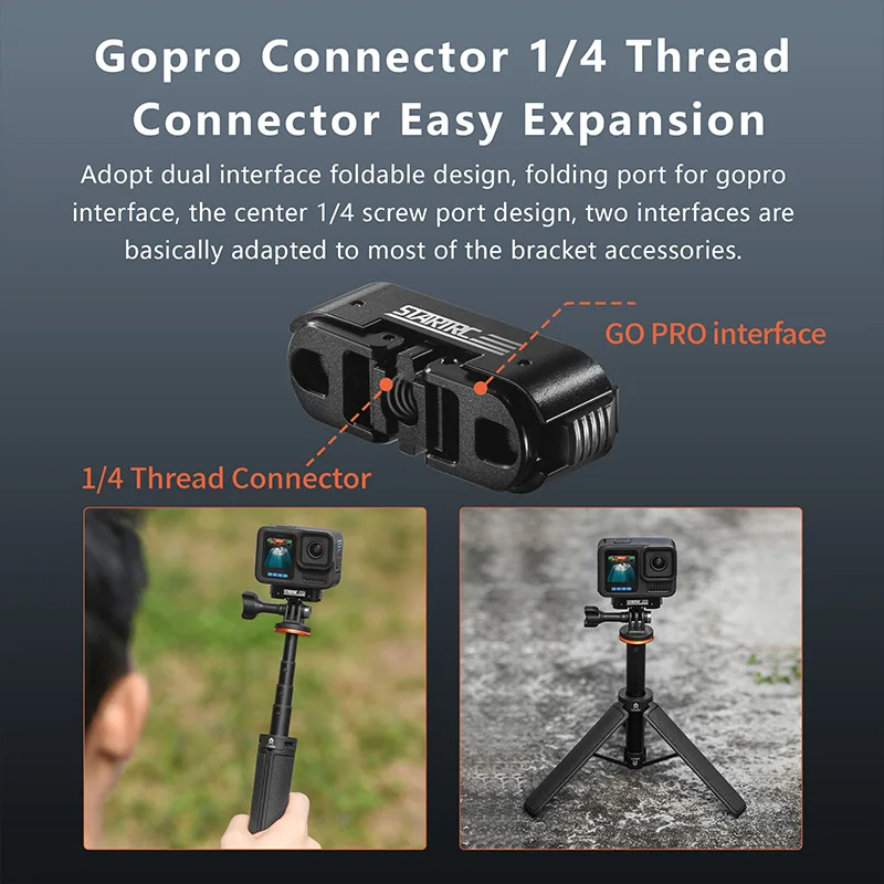 For GoPro Hero 13 Aluminum Alloy Magnetic Expension Bracket Quick Release Base Mount Holder Adapter Cycling Camera Accessories