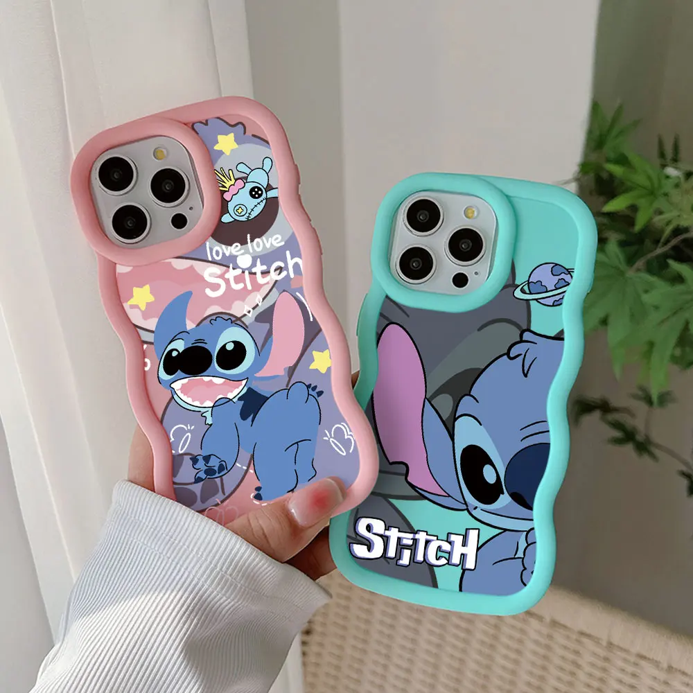 Cute Cartoon Stitch Phone Case For Samsung A03 A04 A05S A10S A11 A12 A20S A21S A13 A14 A55 A54 A34 A53 A30 A32 A33 A73 5G Cover