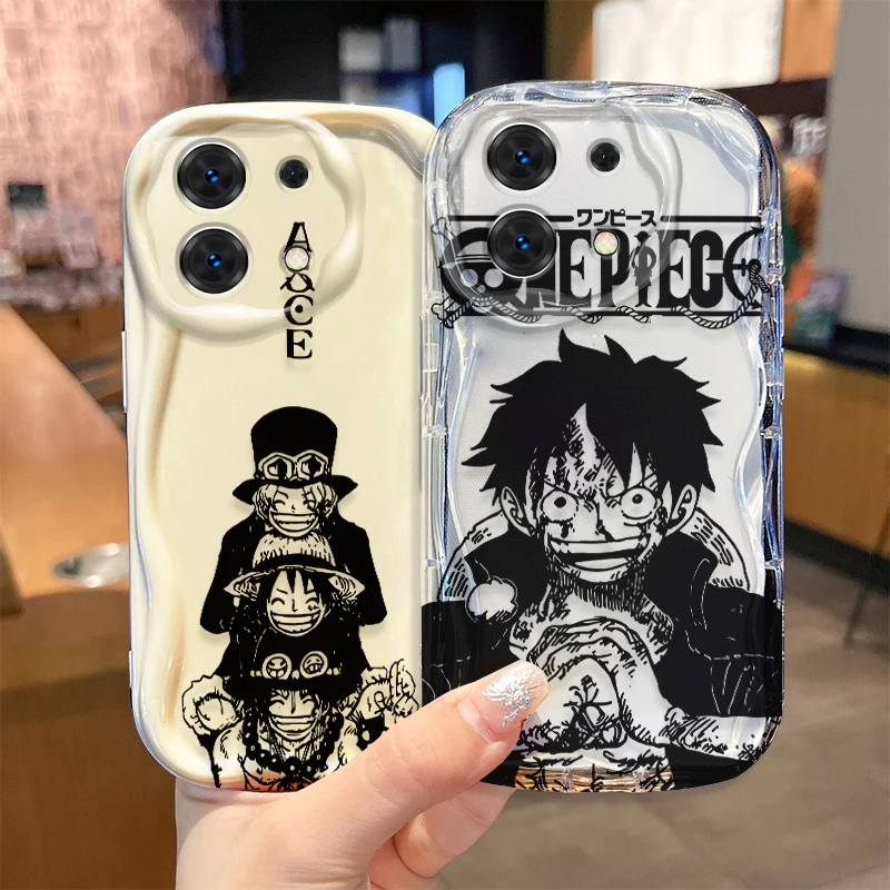 O-One Piece Luffy Case for Xiaomi Redmi Note 13 13C 12 12C Pro Plus Turbo 12S 11 11S 11A 10 Prime 9 9C 4G 5G Non-Slip Soft Cover