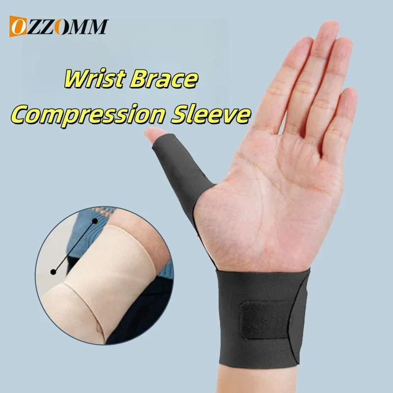 1PC Thumb Wrist Brace Compression Sleeve for Arthritis Pain Relief Protector Support, Soft Elastic Fabric Thumb Spica Splints