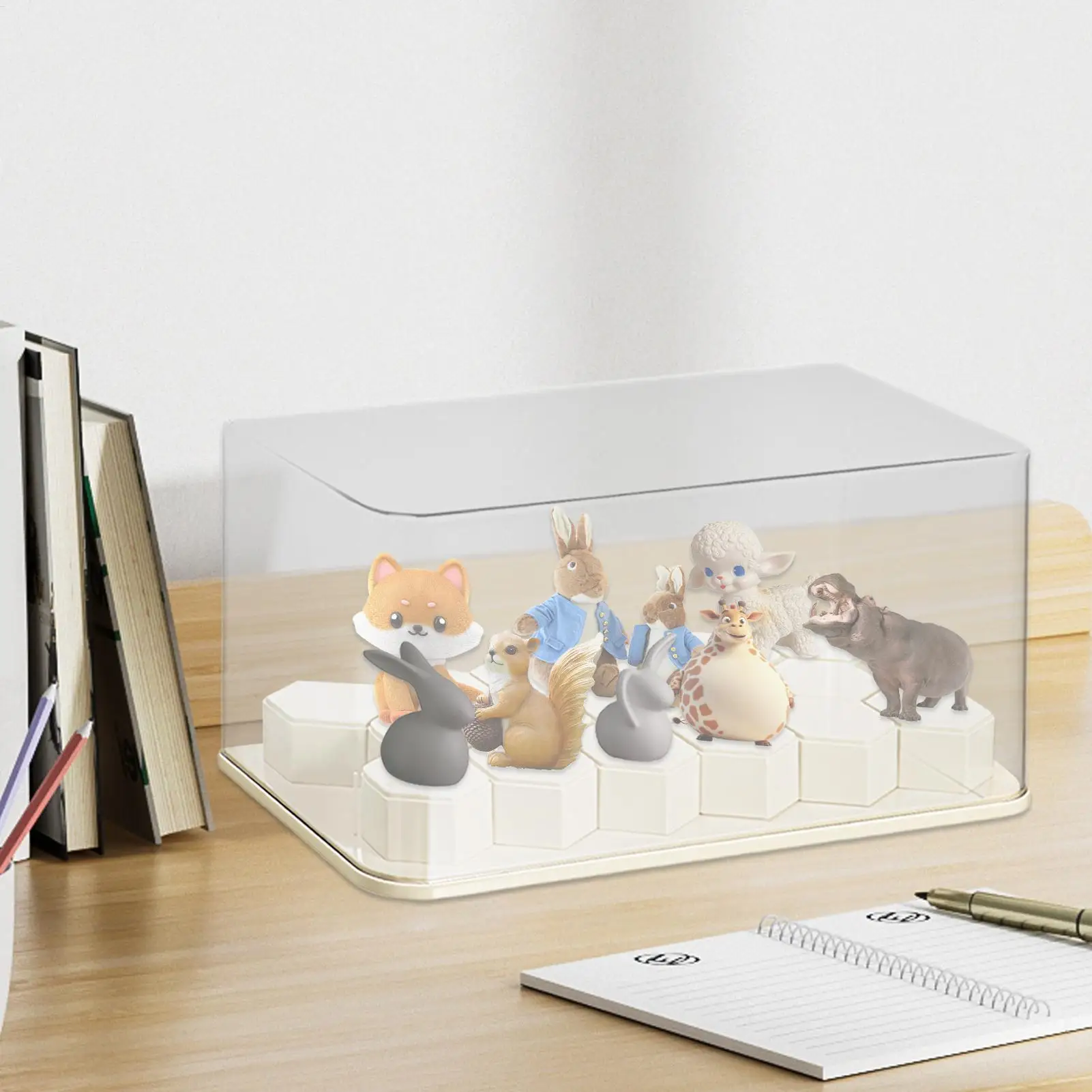 

Figure Display Case Clear Display Holder For Figures Detachable Cube Stand Design Boxes For Shelf Corner Bookshelf Miniature