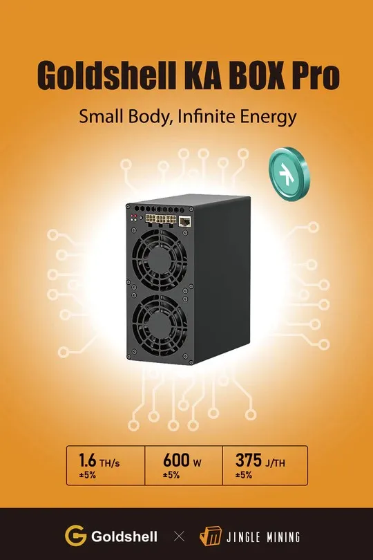 Jingle Mining New Goldshell KA BOX Pro 1.6Th/s Kaspa Miner 600W KAS Crypto Miner With Power Supply kaboxpro KAS Mining In Stock