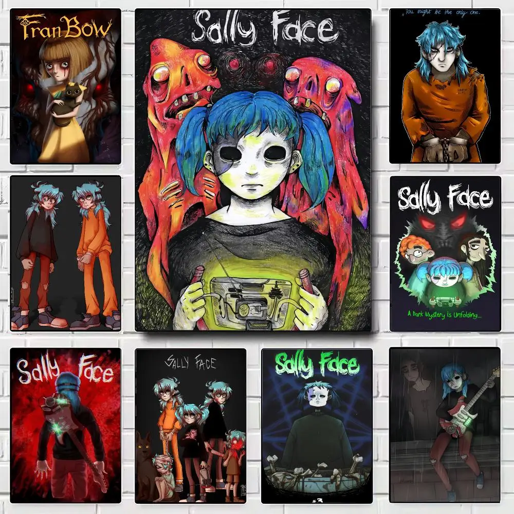 Game Sally Face Game Inspired Poster Modern Wall Art for Bedroom Living Room Cafe Bar Aesthetic Home Decor Gift