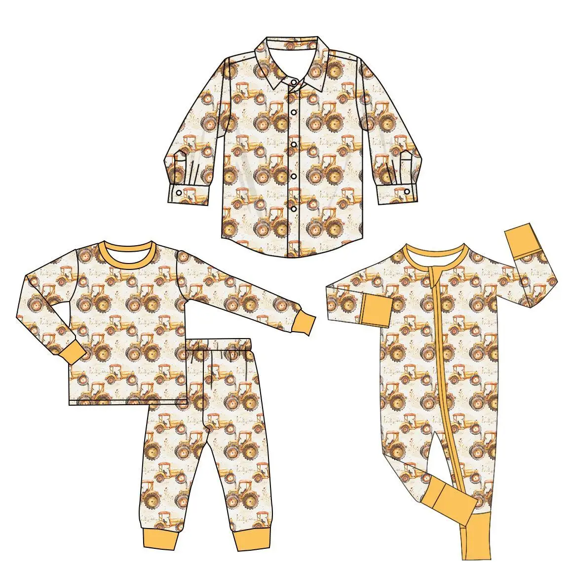 Setelan pakaian anak-anak lengan panjang, baju jumpsuit ritsleting bayi, setelan piyama anak laki-laki, celana motif mobil, lengan panjang