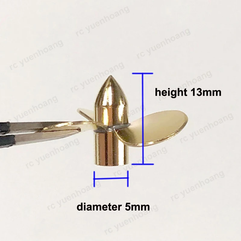 1Pair Diameter 23mm 3-Blade Paddle Tin Soldering Brass Propeller 23x2mm Positive Negative Props for RC Model Assembly Boat Ship