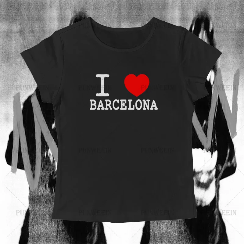 Camiseta con estampado gótico I Love para mujer, Tops cortos negros Vintage, camisetas recortadas de manga corta de los años 90, ropa de calle Harajuku, tops Y2K sexys de EE. UU.