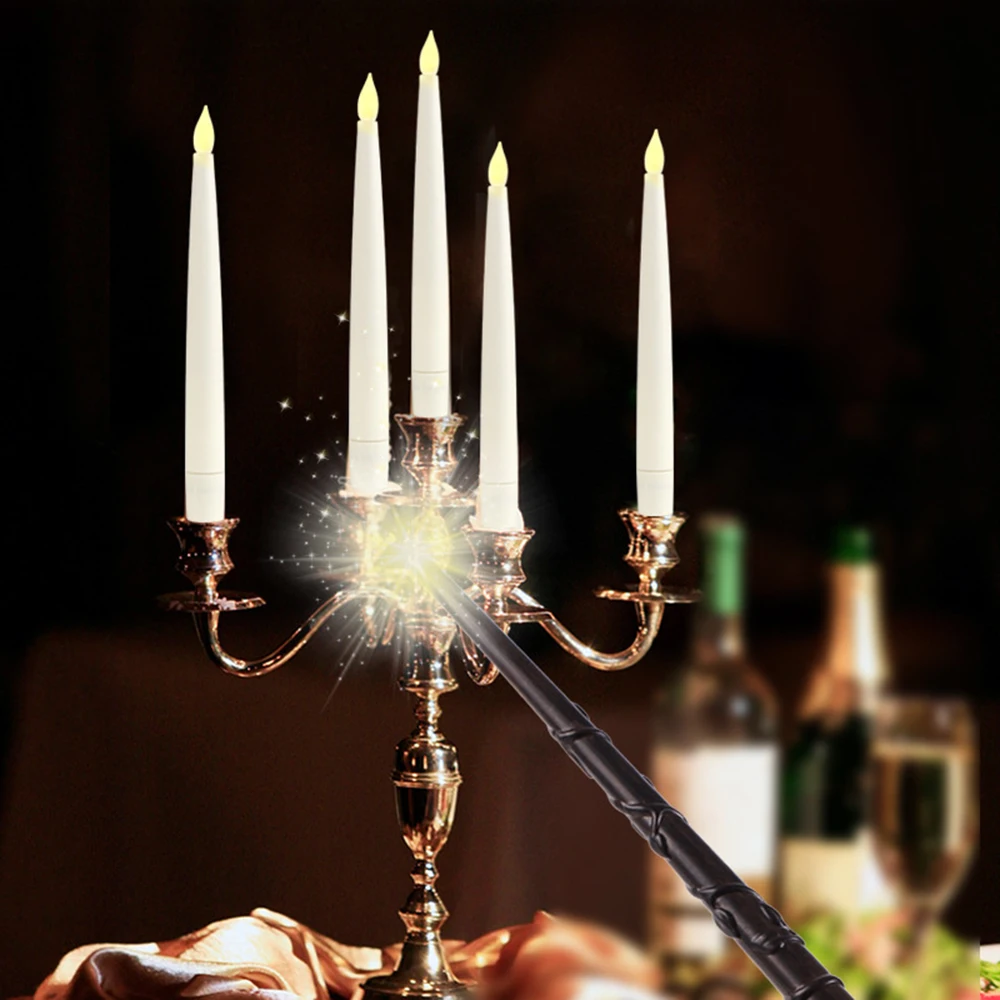 12pcs Hanging Candles Floating Candles with Wand, Flameless Candles with Magic Wand Remote, Flickering Warm Light LED Candle