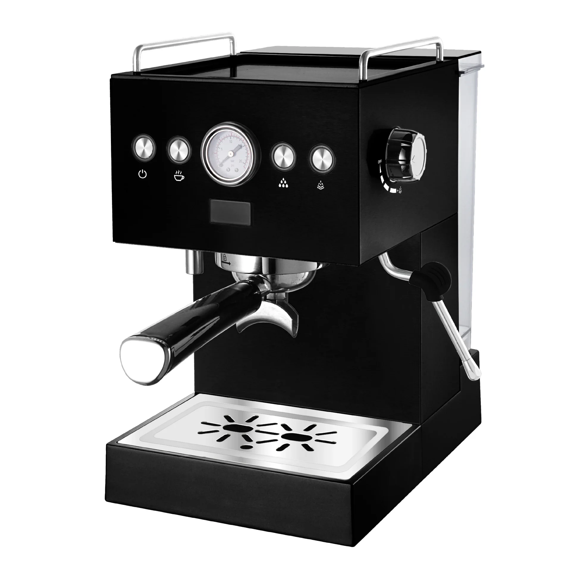 1350W Cross-border 58-handle stainless steel coffee machine household pump-type espresso semi-automatic coffee machine