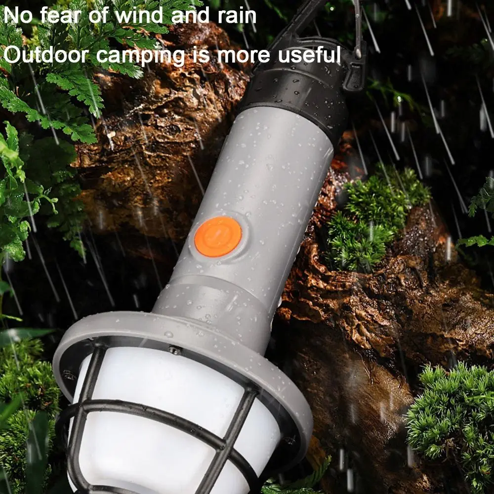 Quattro modalità di illuminazione Torcia a LED Ricarica rapida con gancio Luci di emergenza per esterni Luci da campeggio a luce forte impermeabile