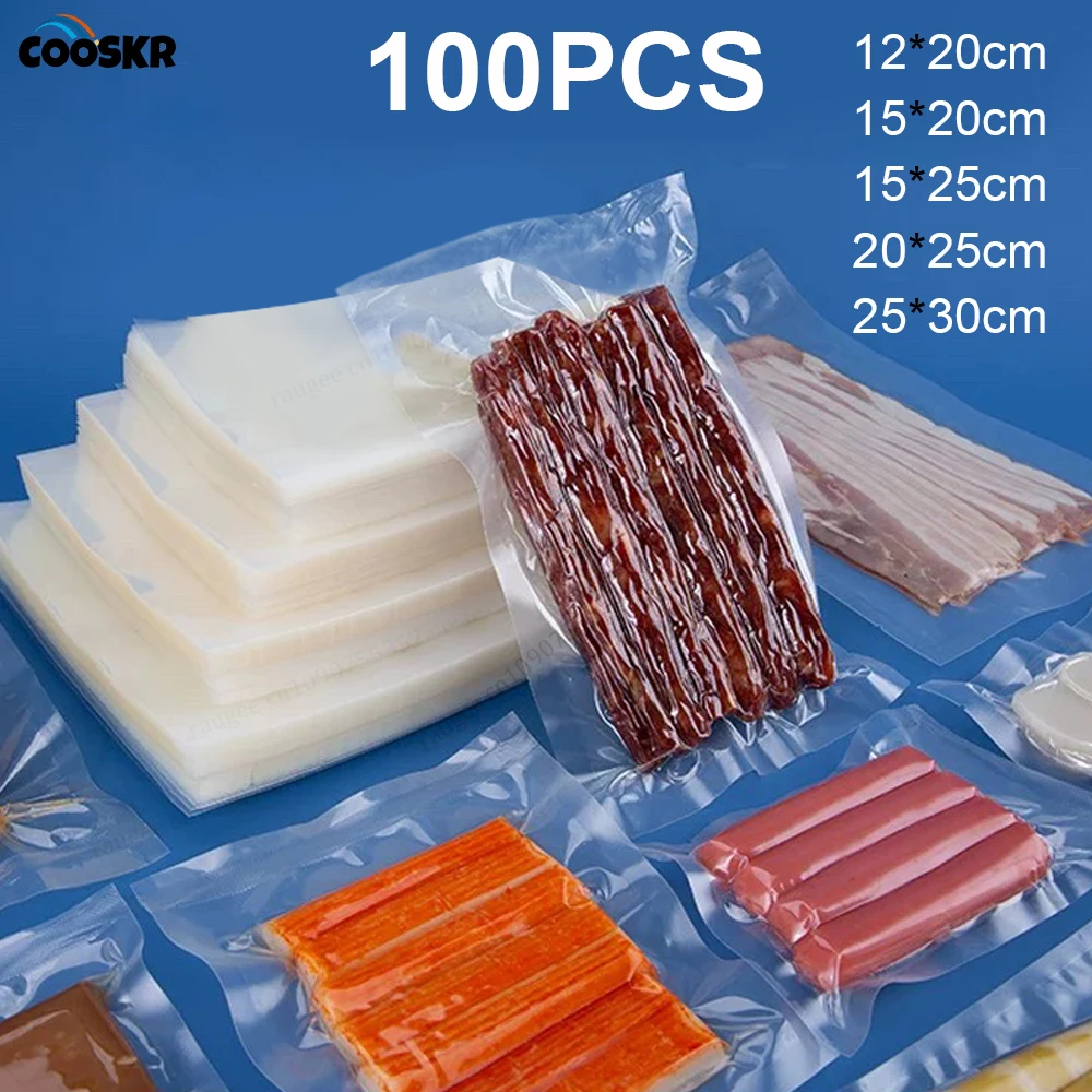 Sac de scellage sous vide alimentaire, sacs de scellage en plastique, sac scellé de conservation des aliments, sac de scellage sous vide réutilisable pour la cuisine