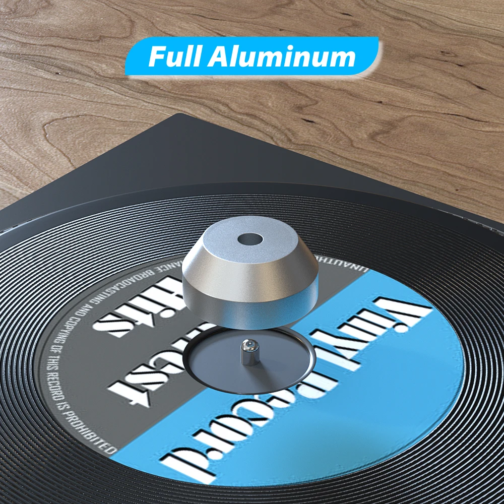 45 RPM Adapter Durable Solid Aluminum Center Adapter for 7 inch EP Record Vinyl