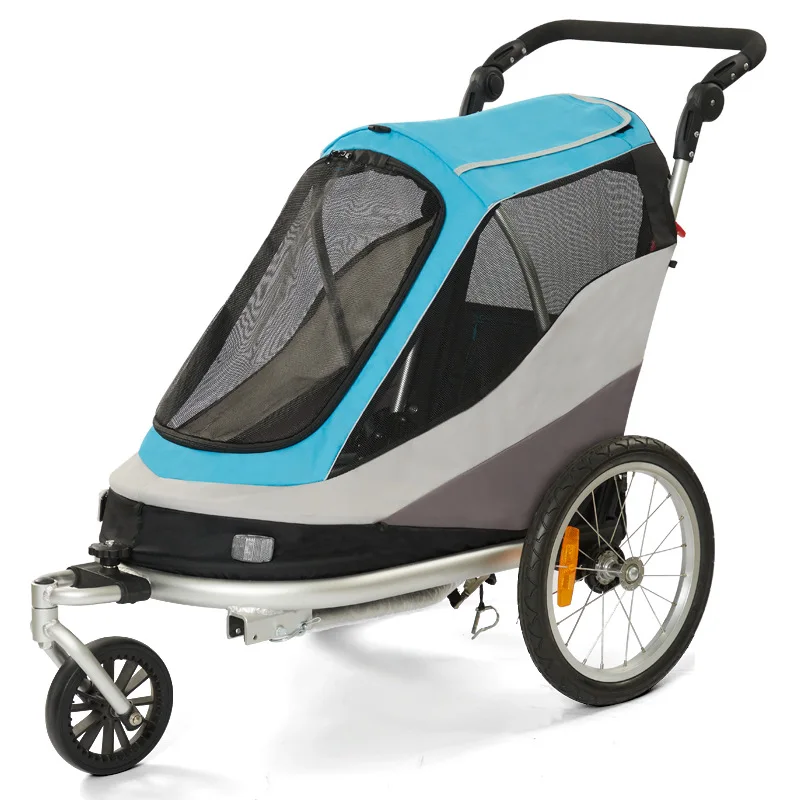 

Bicycle Pet Trailer Foldable Dog Walker Multi-cat cart Lightweight folding