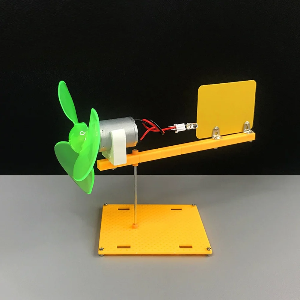 Wind for turbine Model Kit with Red LED Light and 360 Degree Rotating Tail Fin for Ages 8 to 14 Learning Science