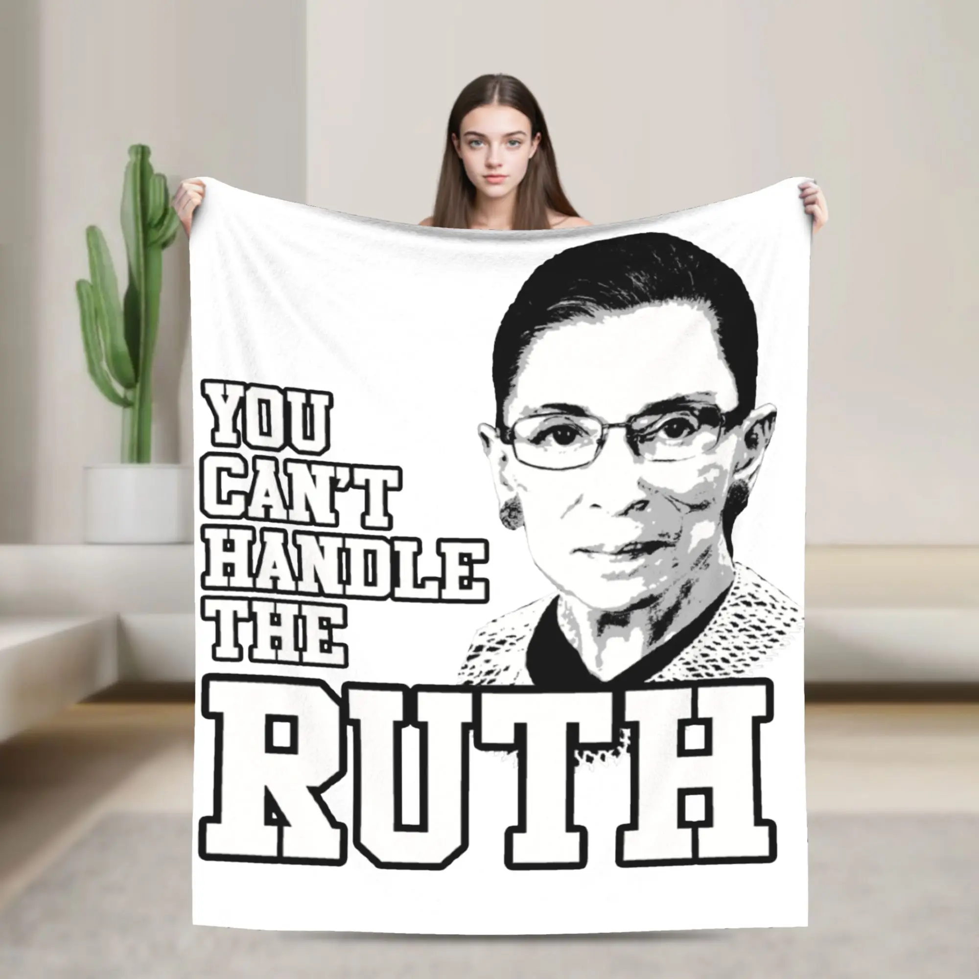 You Can't Handle the Ruth Fuzzy Blanket Ruth Bader Ginsburg Rbg Feminist Vintage Throw Blankets Bedding Lounge Bedspreads,