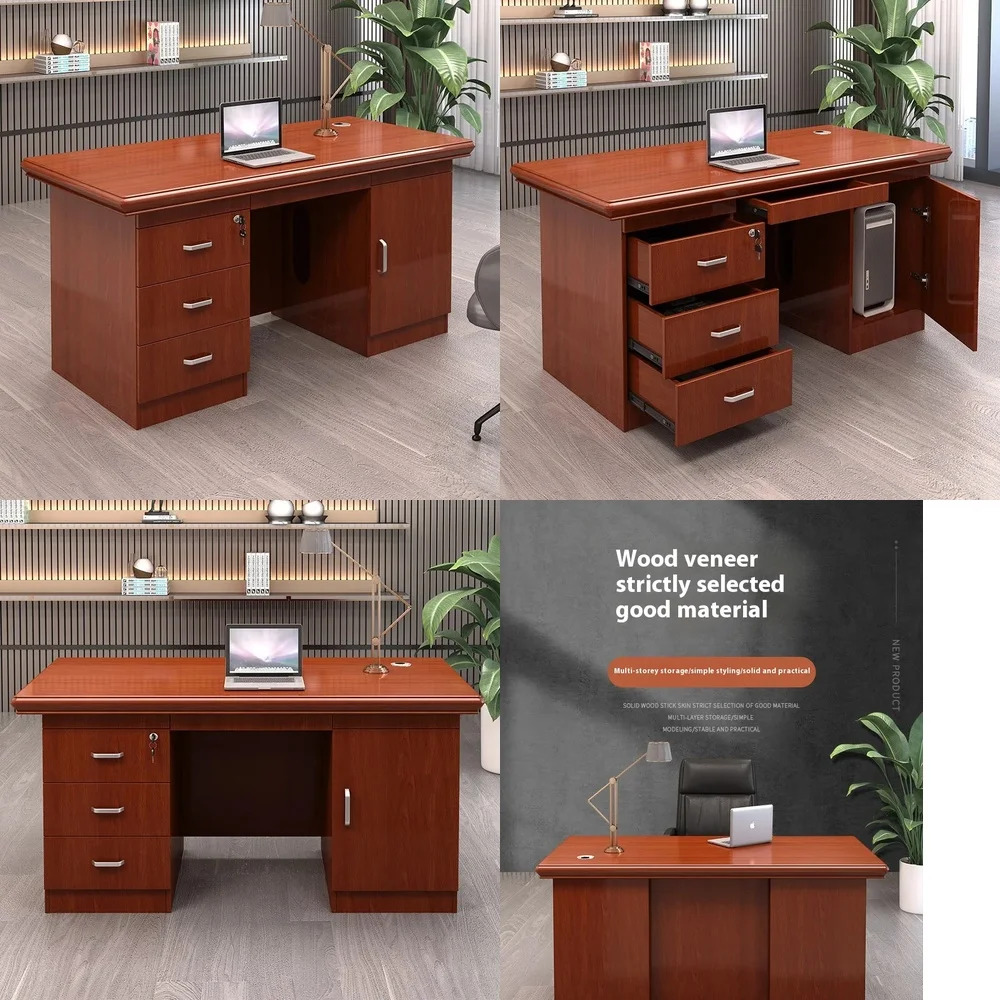 Modern 1.4 Meter Stylish Office Desk for Manager for Teacher Easy Assembly Computer Table for Writing for Laptop Use Desk for