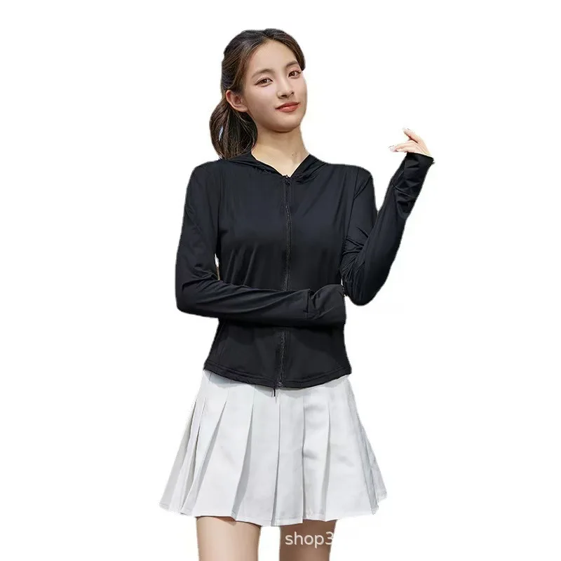 2025 New Sunshade Hooded Women's Jacket UV Protection Sunscreen Clothing Slim and Thin Sunscreen Clothing