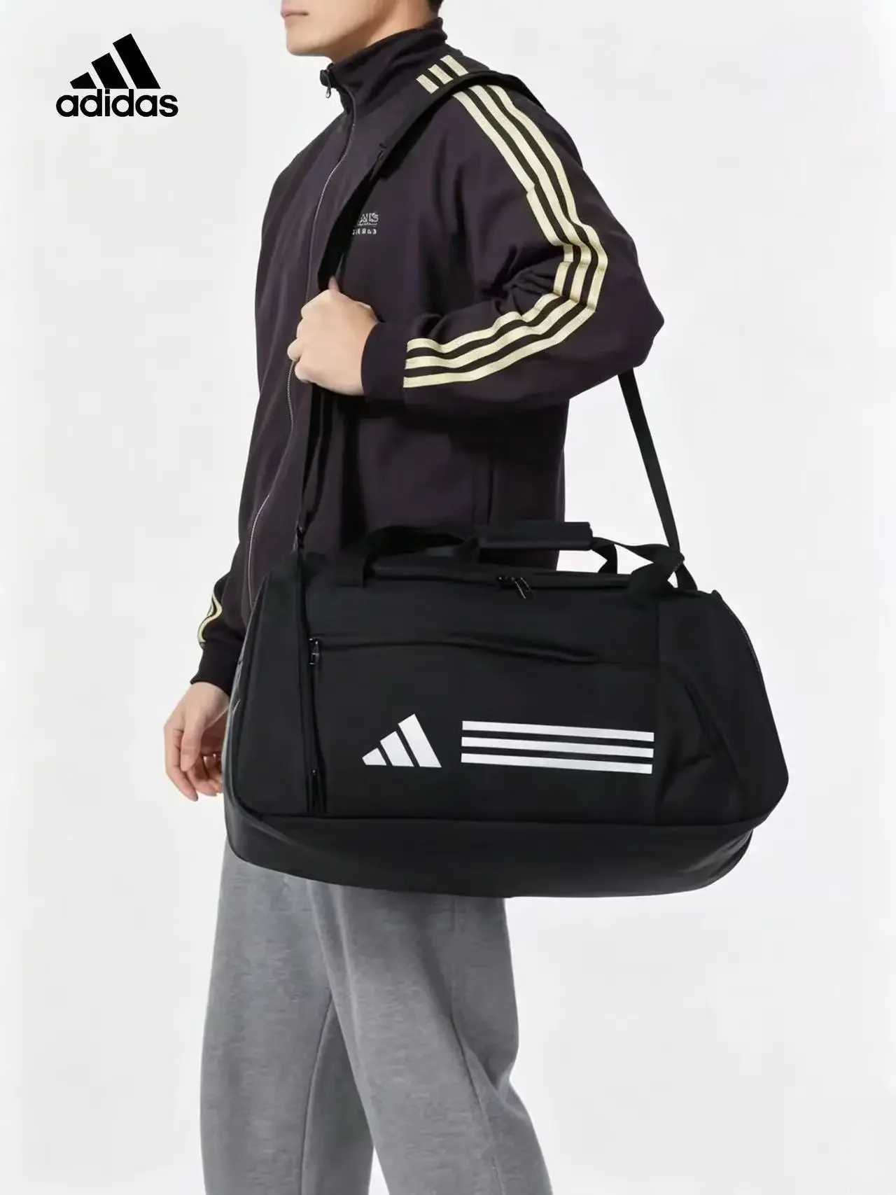 Adidas Unisex Waterproof Large Capacity Duffle Bag Gym Fitness Training Shoulder Crossbody Outdoor Travel Casual Handbag IP9863