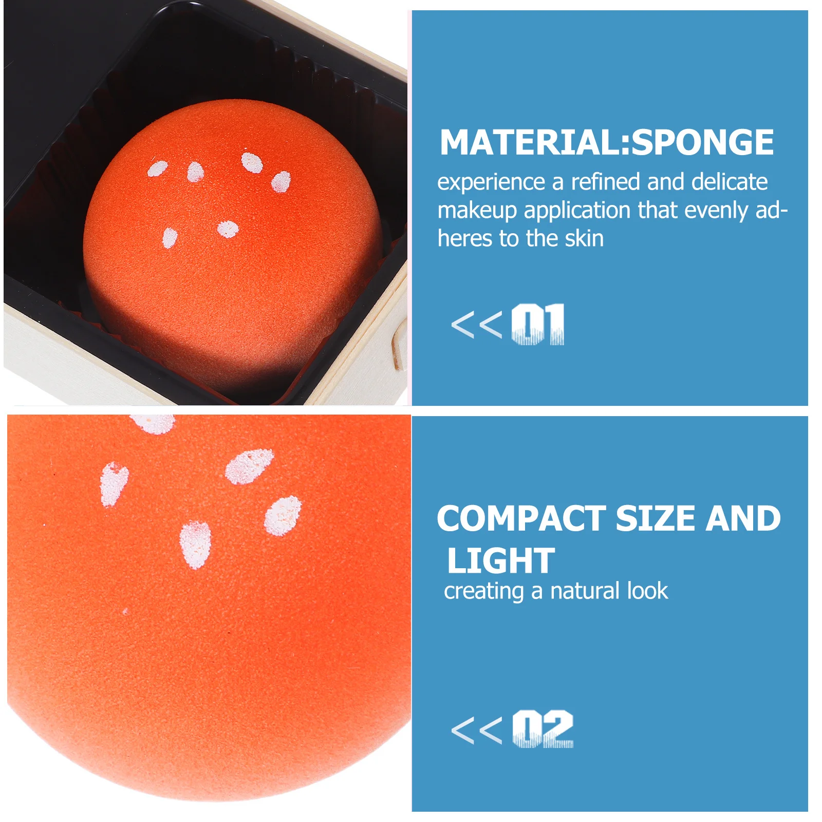 2개입 메이크업 스펀지 퍼프 독특한 번 모양 블렌더 건식 및 습식 겸용 페이셜 스펀지 파운데이션 파우더 크림용
