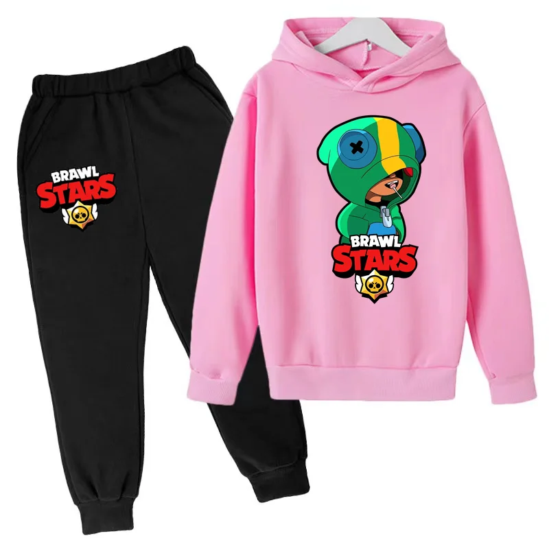 Children's Anime Games Printed hoodie Sport Shirt Top+Trousers 2P Coat Boys Girls Preschool 3-12Y Kawaii Sport Charm Casual Suit