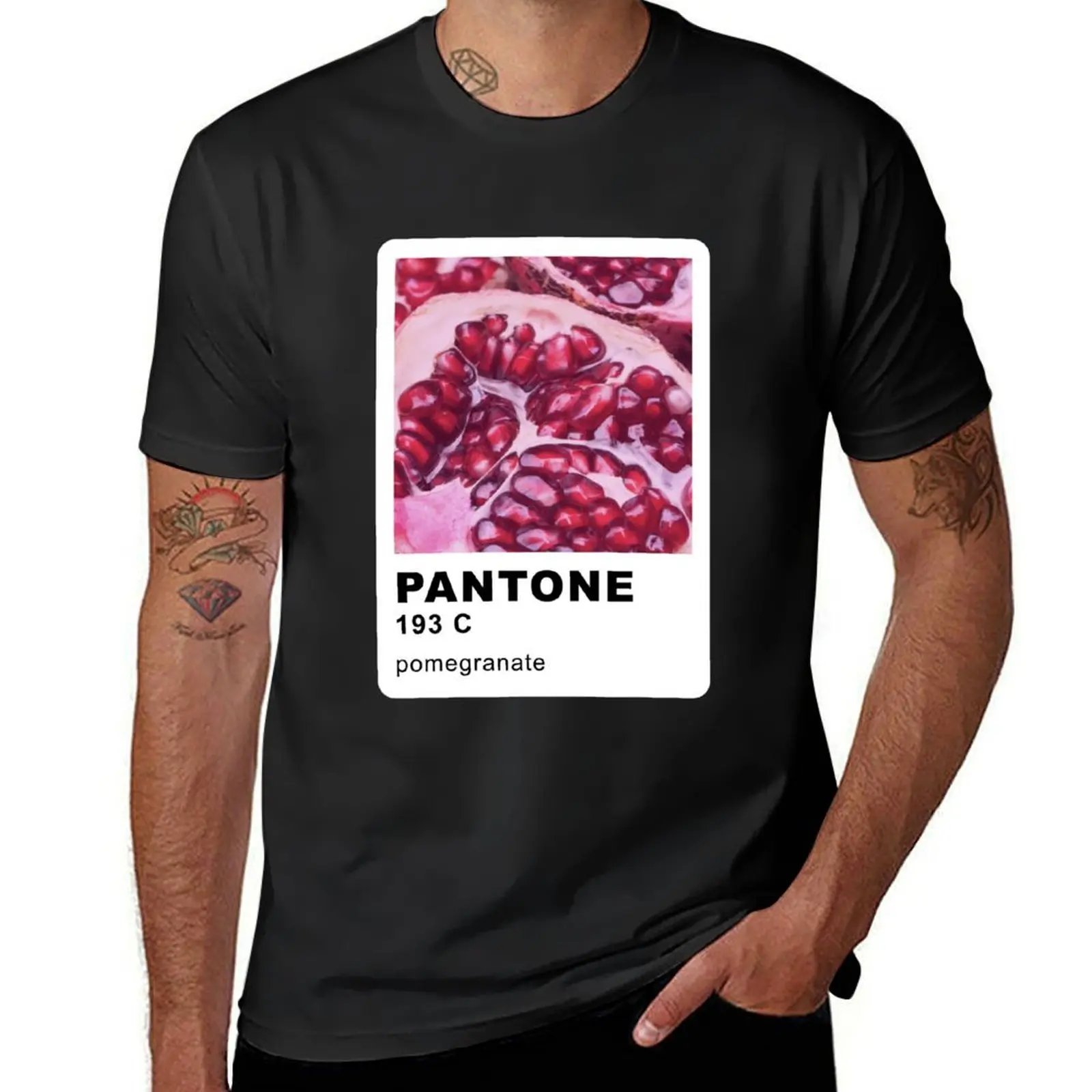 Pantone Juicy Pomegranate T-Shirt quick drying plus sizes designer t shirt men