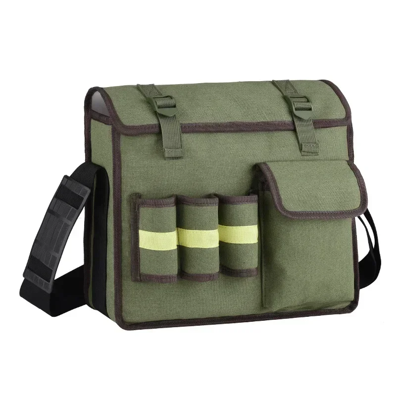 Electrician Tool Kit Large Capacity Woodworking Canvas Wear-resistant and Thickened Single Shoulder Crossbody Bag