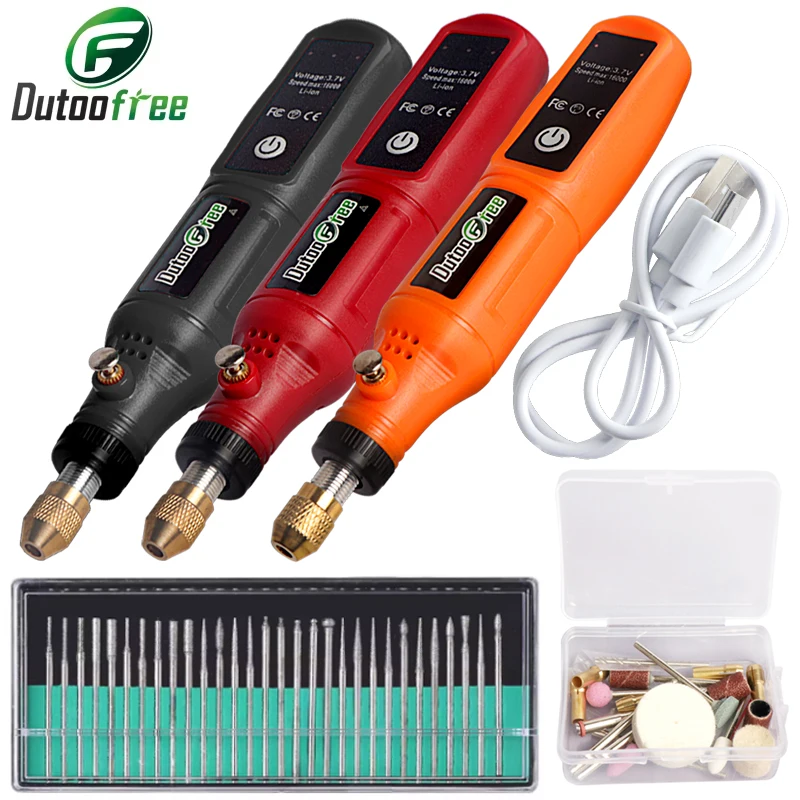 

USB Wireless Mini Electric Drill 16000rpm Handheld Rotary Tool Woodworking Engraving Pen Dremel Tools for Jewelry Metal Glass