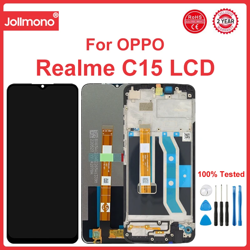 

6,5 ''для Realme C15 ЖК-дисплей с рамкой Стандартная замена RMX2180