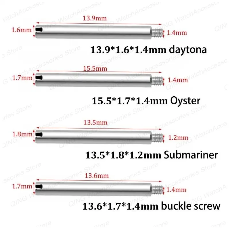 Clasps Screws Stainless Steel Watch Buckle Slotted Screws for Rolex for Oyster Metal Connect Folding Button Screw Pin Connectors