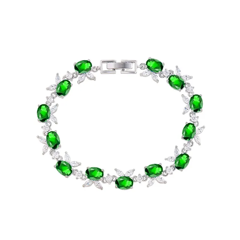 

Trendy and fashionable women's charm, colorful and niche cubic zirconia crystal bracelet, bracelet, bracelet, jewelry