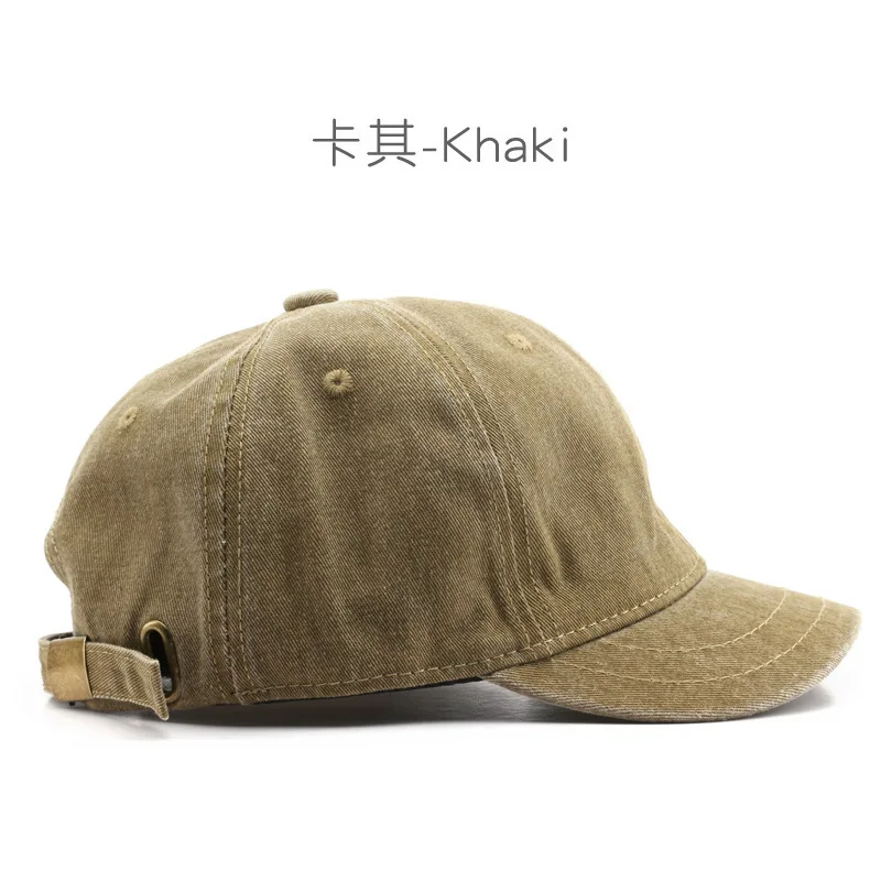 1 Stück Vier-Jahreszeiten-Mode Kurzbrim-Baumwoll-Baseballkappe für Männer und Frauen, Verstellbare Trucker-Mütze im Dad-Hat-Stil mit Niedrigem Profil – Detail 9