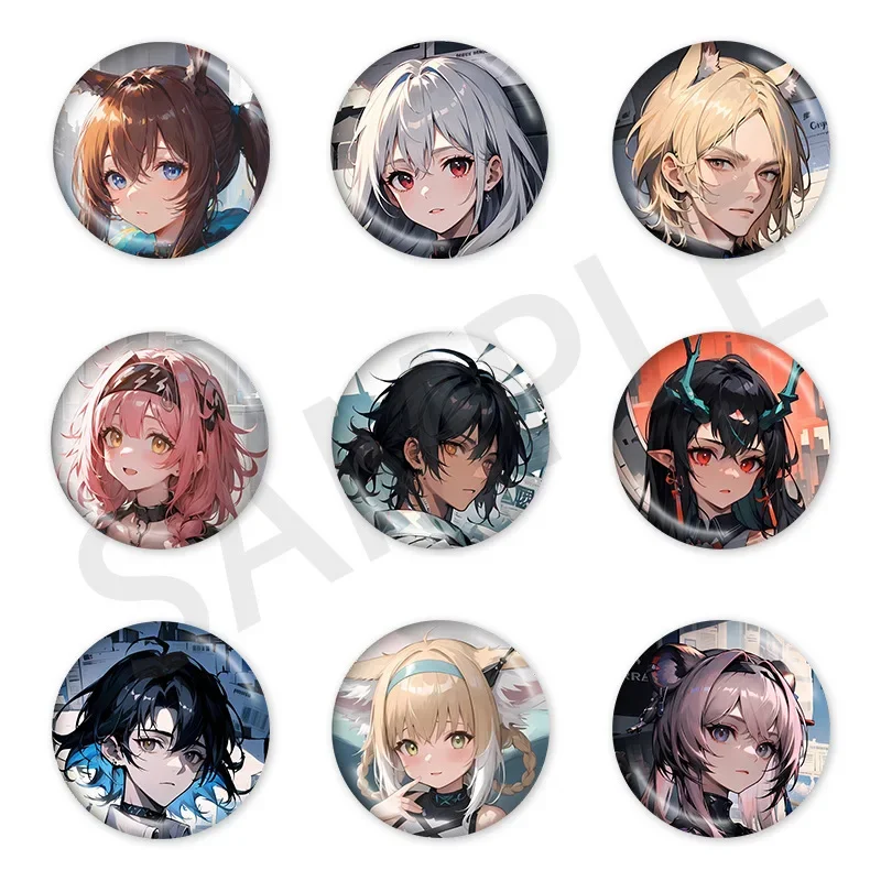 Amiya Doctor Kal'tsit Multiple Styles Unique Models Metal Badges Game Peripherals Brooche Safety Pins HD Pattern Images Props