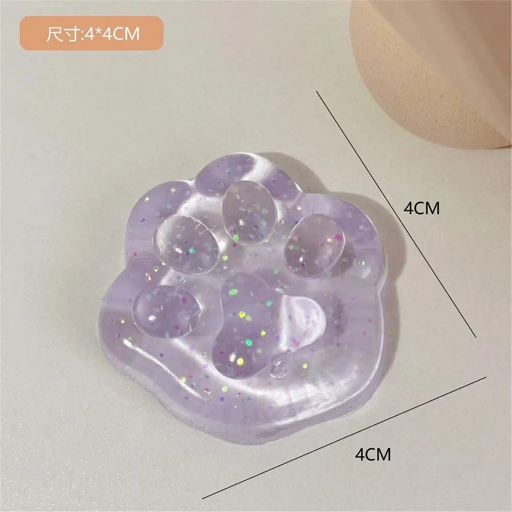 Kawaii Mini Transparent Fish Cat Paw Hand Pinching Ice Pressure Ball  Squeeze  Mini Mochi Ice Block Cat Paw Mini Mochi