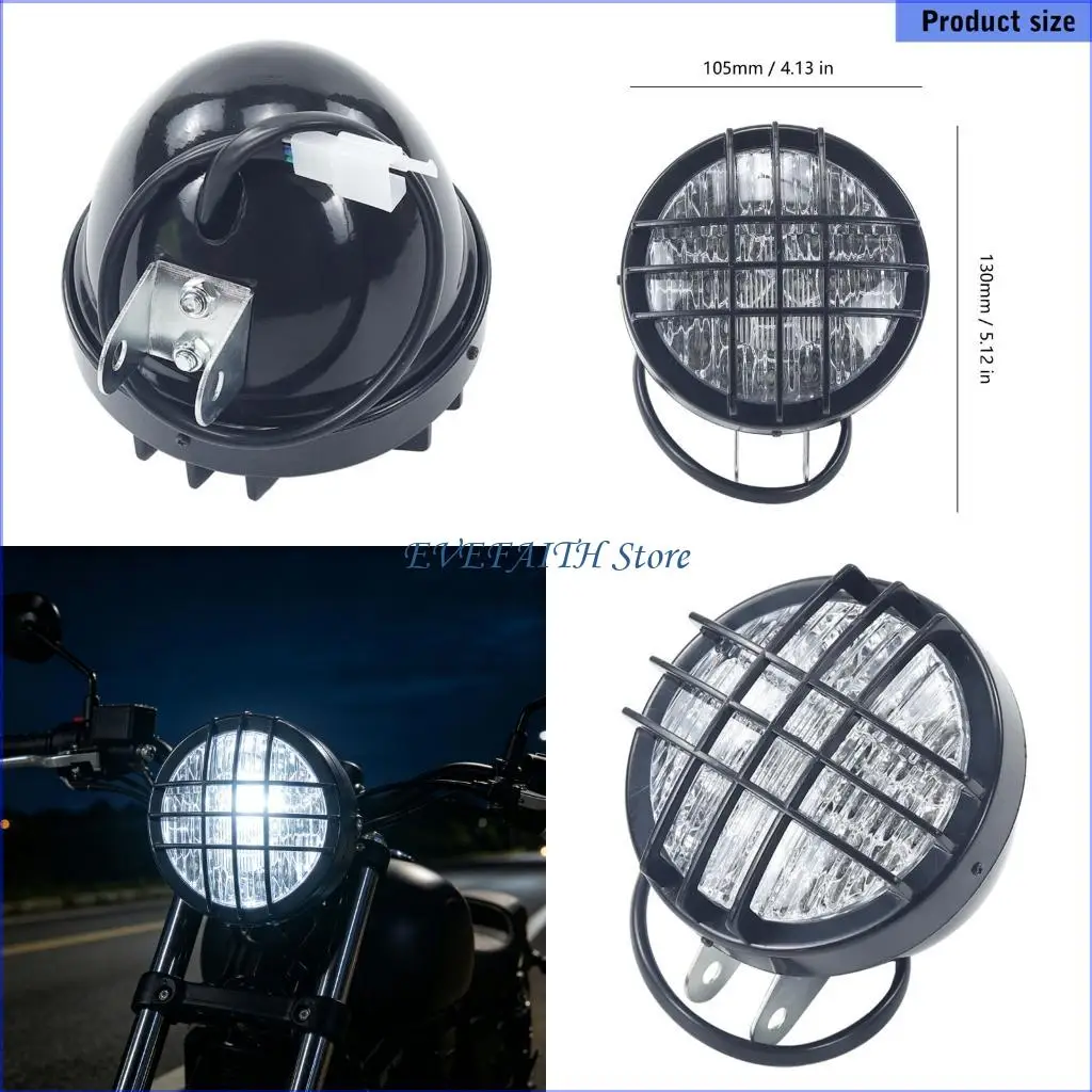 124B Easy Installation Scooter Head Light With Grids Projection Technology