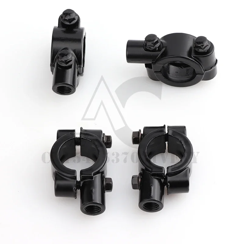 Motorcycle Bike Handlebar Mirror Adapter Rear View Mirror Bracket Fixing Clip Size 22mm M8 M10 2pc