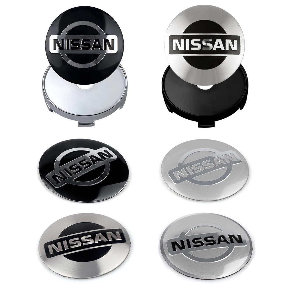 4Pcs 56/60MM Car Wheel Center Hub Cap Sticker Cover For Nissan X-trail Qashqai Note Juke Sentra Patrol Micra Ariya Almera GTR