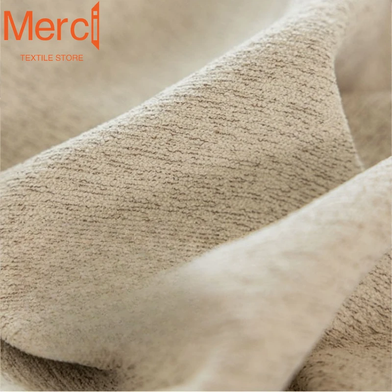 French Cotton and Linen Curtains for Living Room Bedroom Cloth 2025 New Chenille Cream Retro Blackout Curtains Custom Size