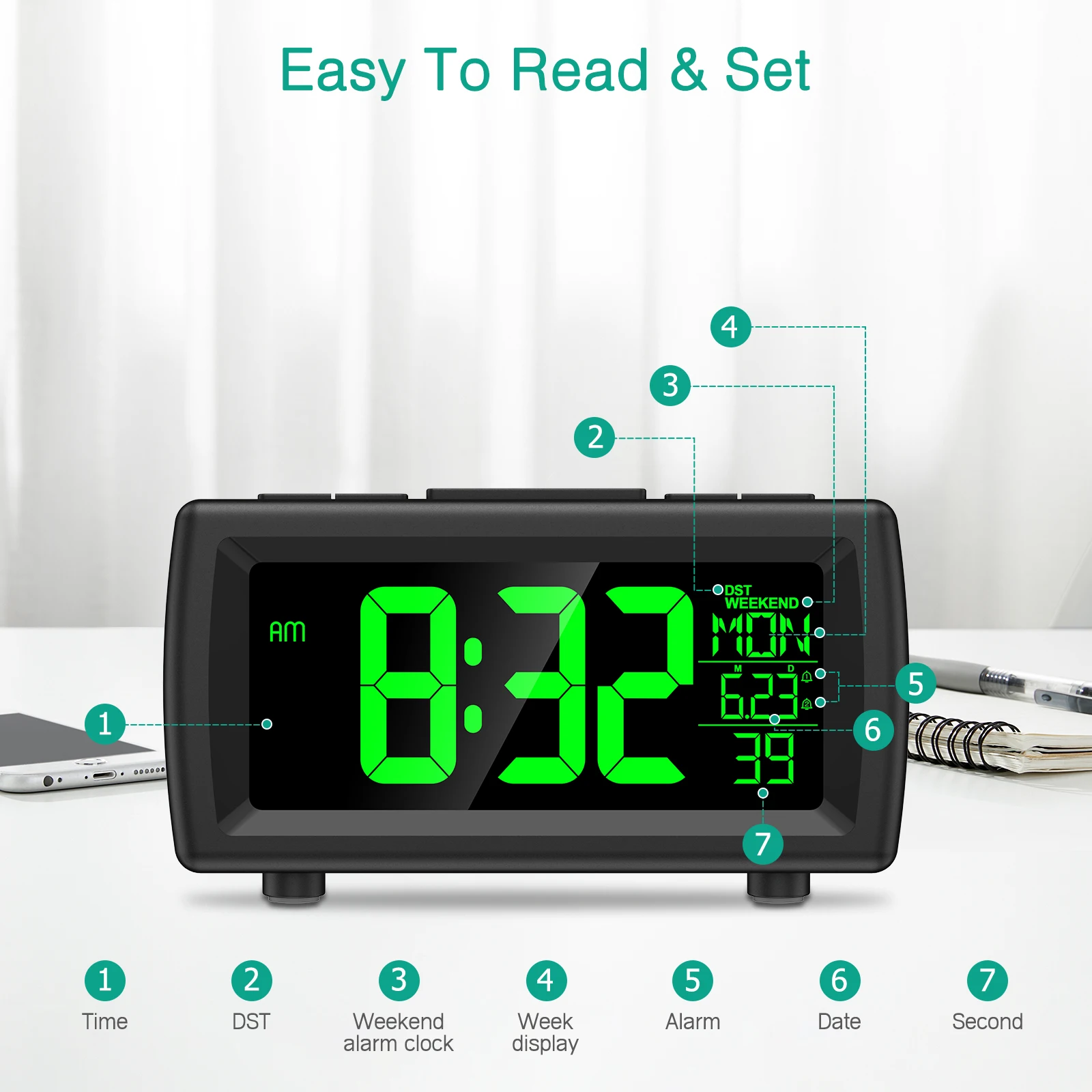 Thumbnail 4 - #36 New LED Bedside Alarm Clocks Arrivals