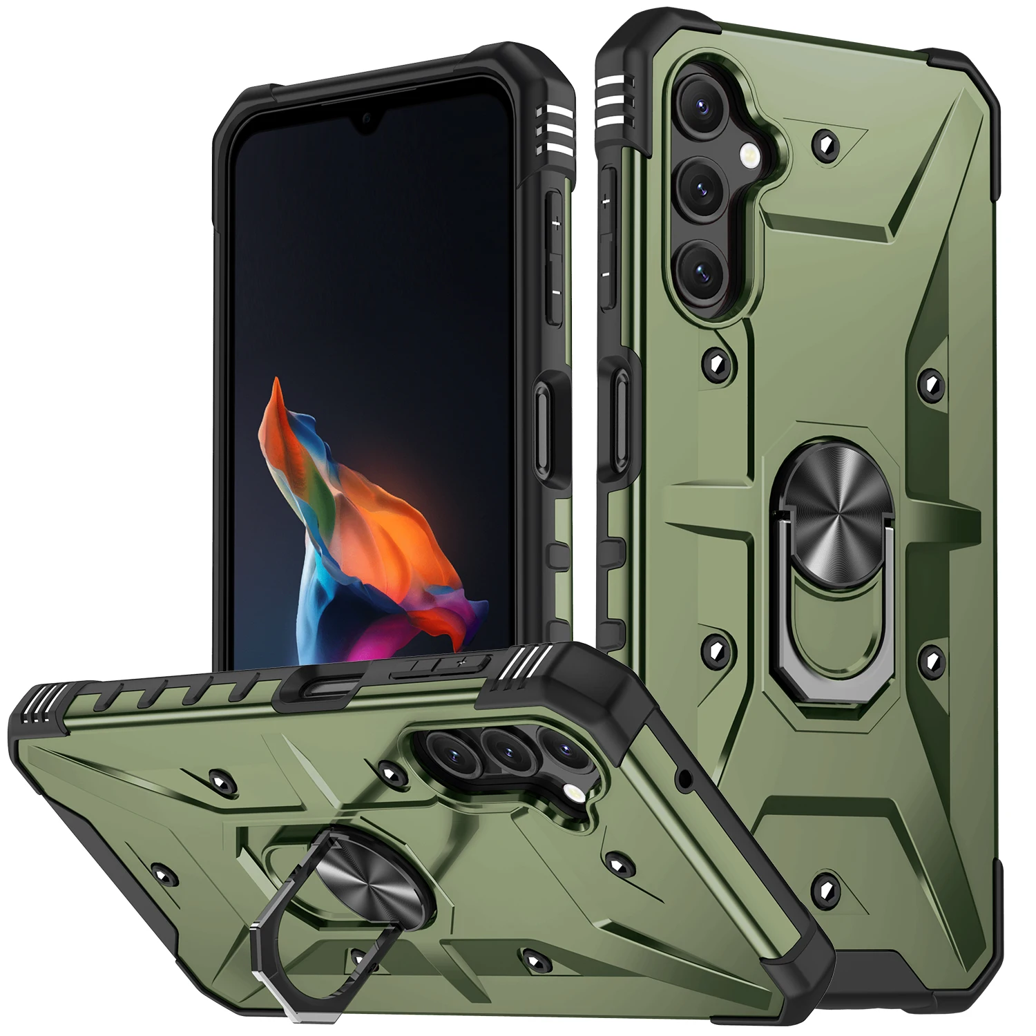 Shockproof Hard Armor Cover Case for Samsung Galaxy A14 5G A54 A34 A73 A53 A33 A23 A13 A52 A52S S23 24Ultra S22 Plus S21FE Cover