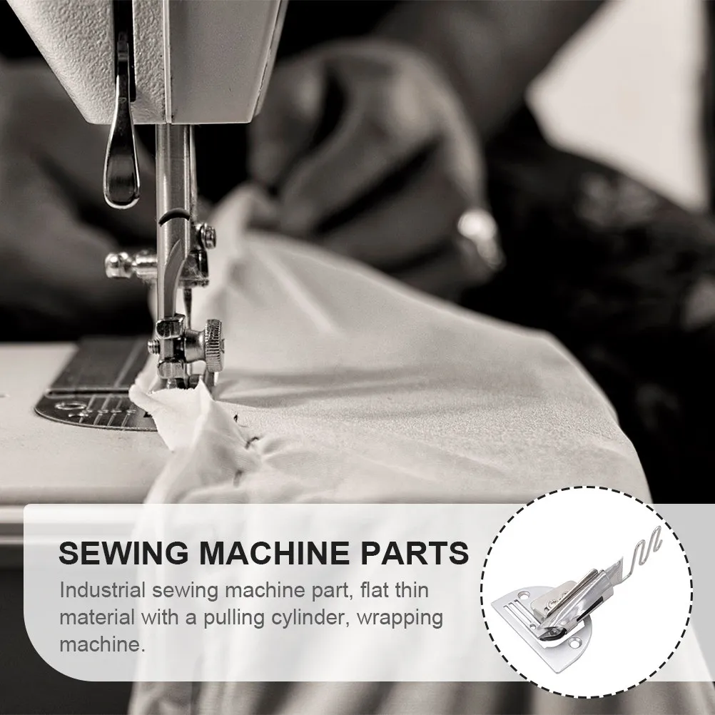 Sewing Machine Binder Pull-Barrel Edging Device Industrial Foldable Right Angle Hemmer Binding Attachment for Overlock Binding