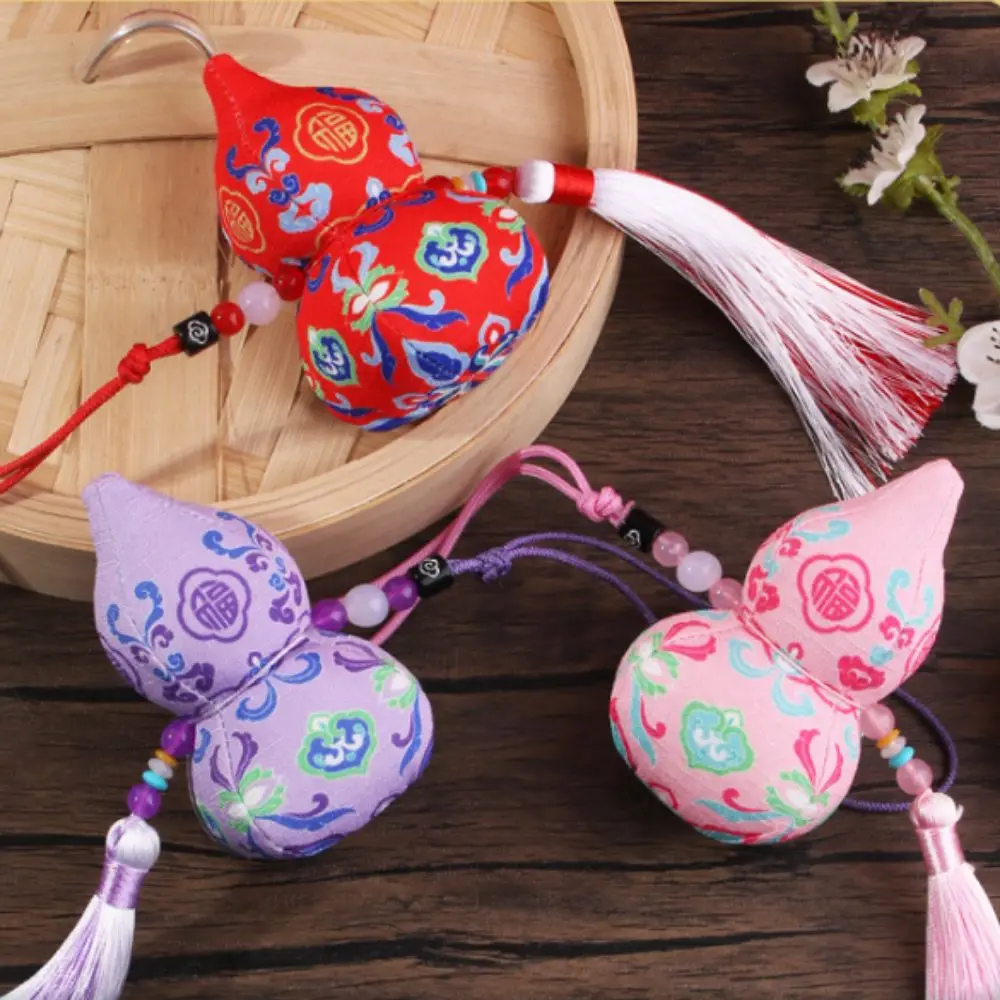 3Pcs Handmade Gourd Sachet Ornaments Chinese Style With Tassels Car Gourd Pendant Lucky Festival Sachet Pendant Hanfu Props