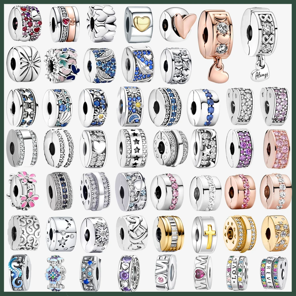 НОВЫЙ изогнутый зажим с перьями и паве, подвеска из стерлингового серебра 925 пробы, подвески, бусины, подходят для оригинального браслета, бусины, женские ювелирные изделия, подарок «сделай сам»