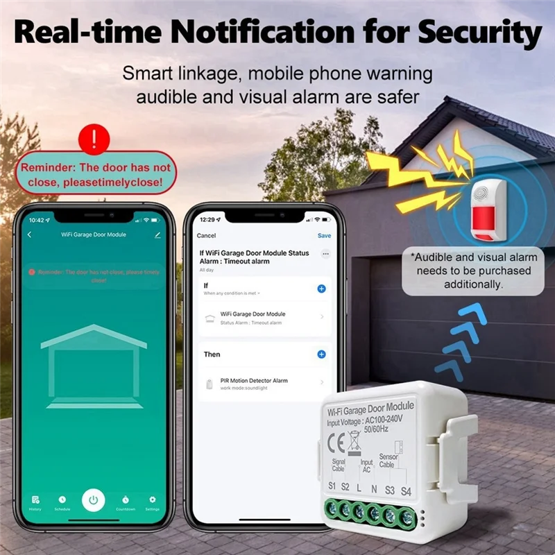 AA63 HOT Tuya Smart Wifi Garage Door Opener Garage Door Opener Controller For Alexa Google Home Assistant