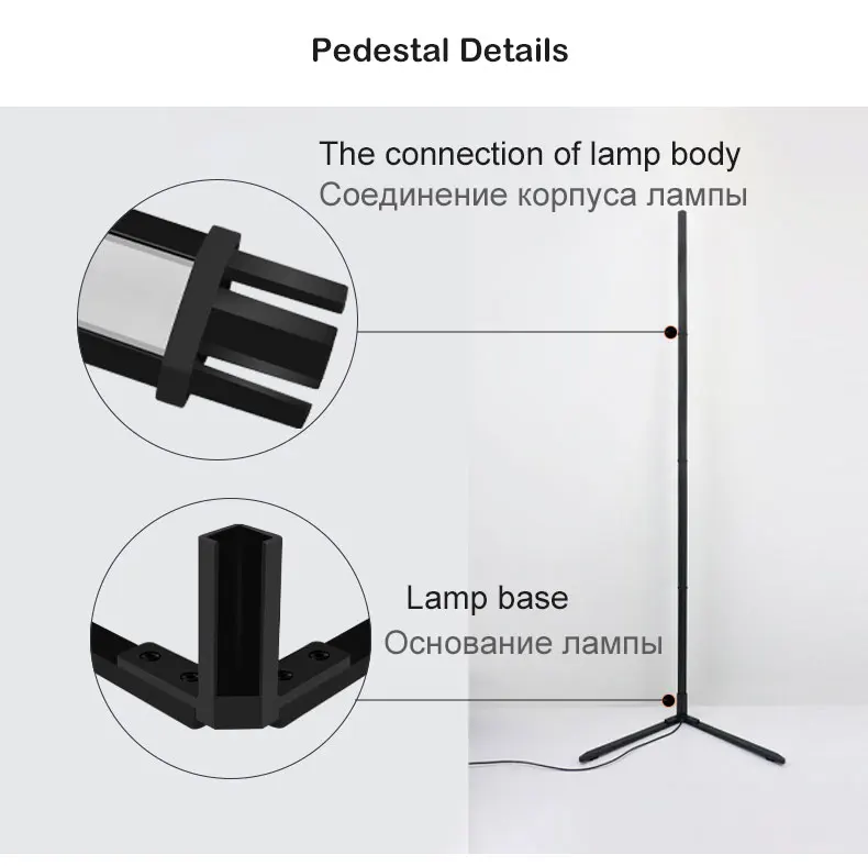 145/180CM RGBIC LED Floor Lamp WIFI Smart APP Remote Control Modern Corner Floor Light Standing Ambient Lamp Decor Nightlight