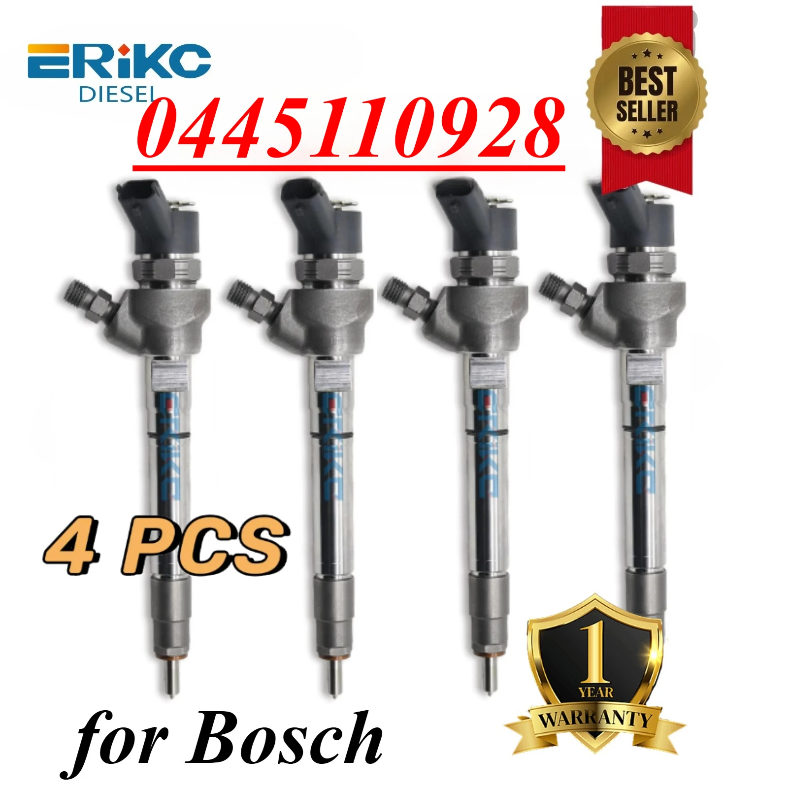

4PC 0445110928 Diesel Common Rail Injector 0 445 110 928 Injection Nozzle For Iveco F1C