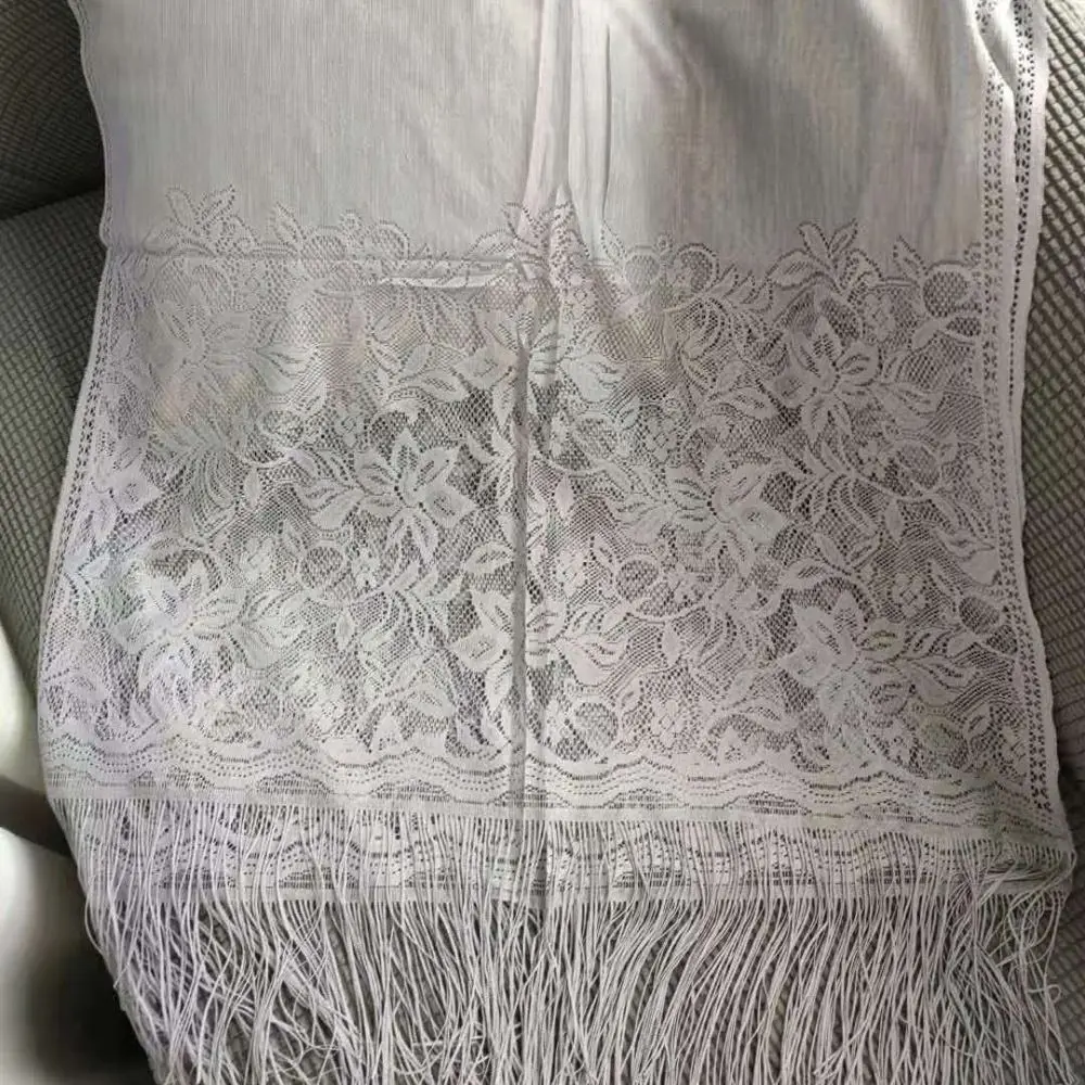 Neckerchief Dress Shawl Wraps Hair Scarves Sunscreen Shawl Bridesmaid Shawl Women Scarf Bride Shawl Lace Scarf Beach Yarn