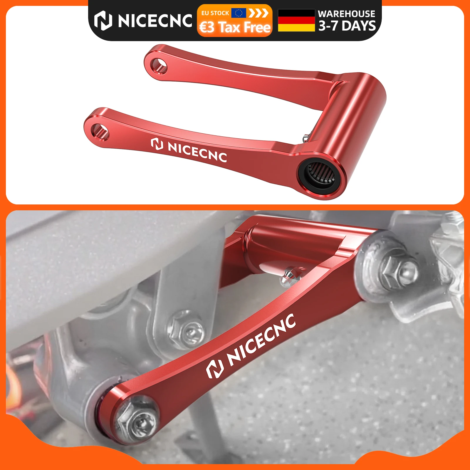 1,75 Zoll Tieferlegungs-Linkage für Honda CRF300L CRF300 L 2021 2022 2023 2024 2025 CRF300L Rally Hinterradaufhängung 52475-K1T-E10
